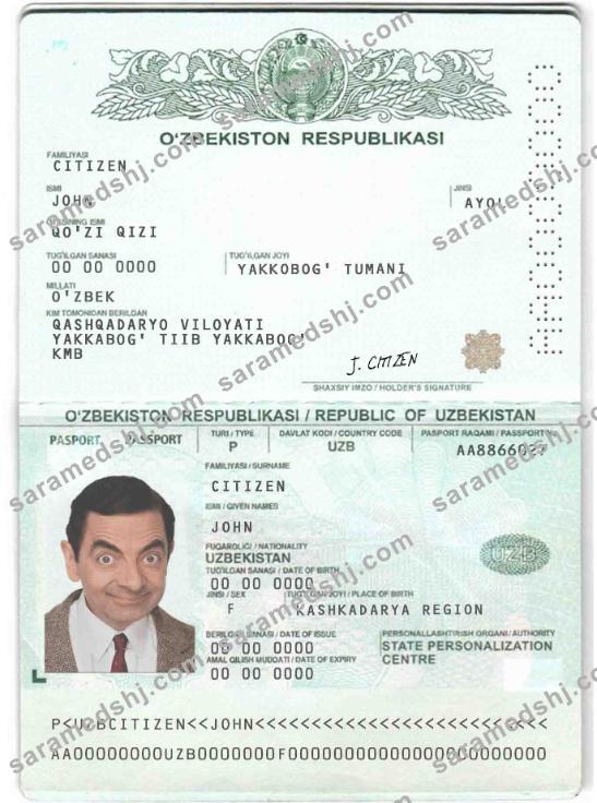 Uzbekistan passport